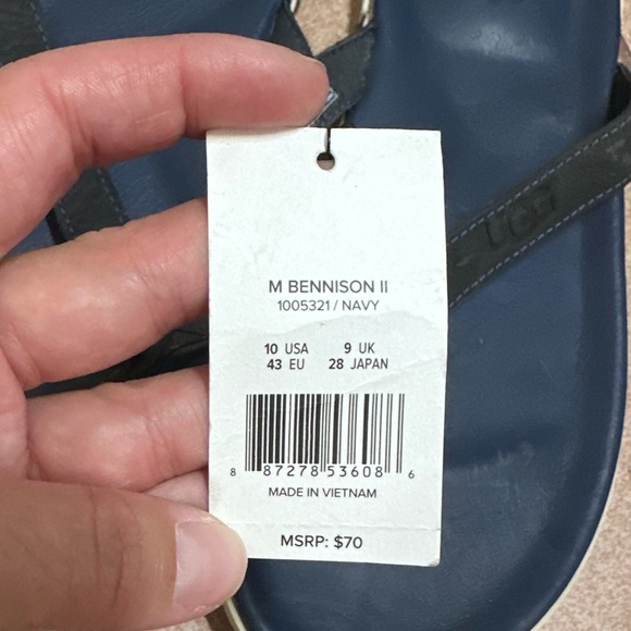 Men’s UGG leather flip flops - Picture 2 of 3